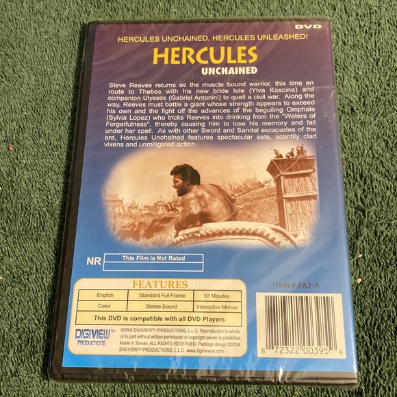 “Hercules Unchained” sealed DVD - Picture 2 of 2